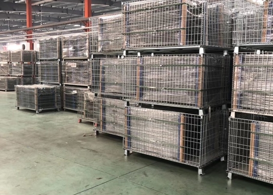 Alambre plegable Q195 Mesh Storage Containers For Warehouse de 1200X1000X890M M